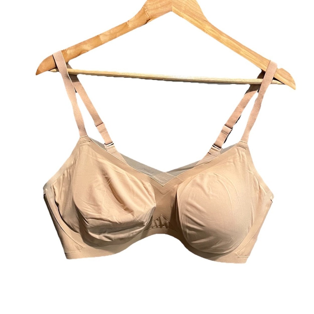 Honeylove Beige LiftWear CrossOver Women's Bra Size 38D/DD (E)